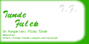 tunde fulep business card